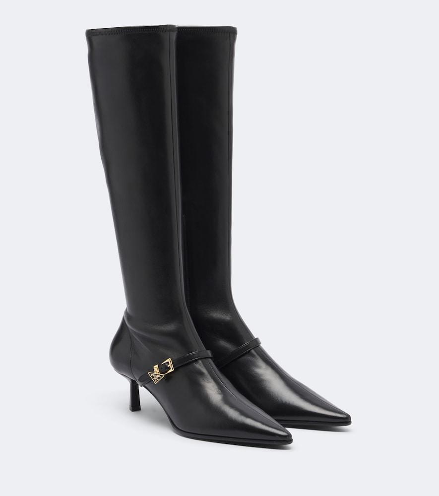 prada leather knee-high boots