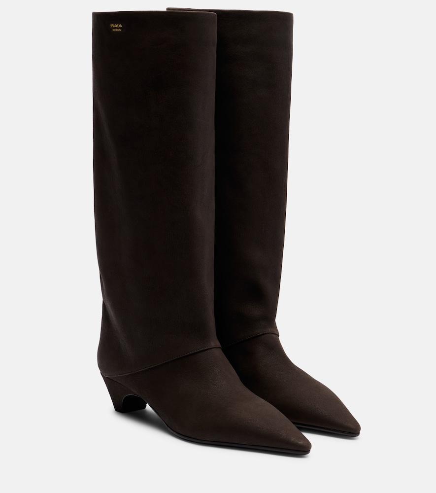 prada leather knee-high boots