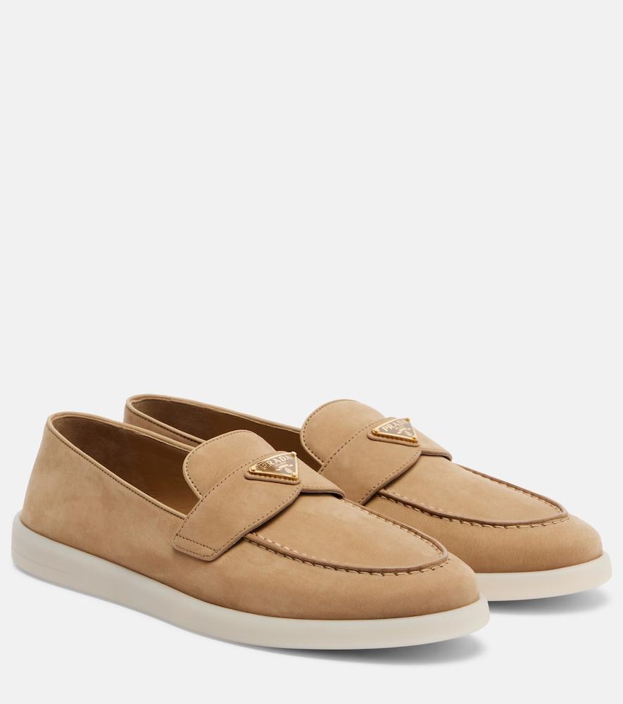prada leather loafers