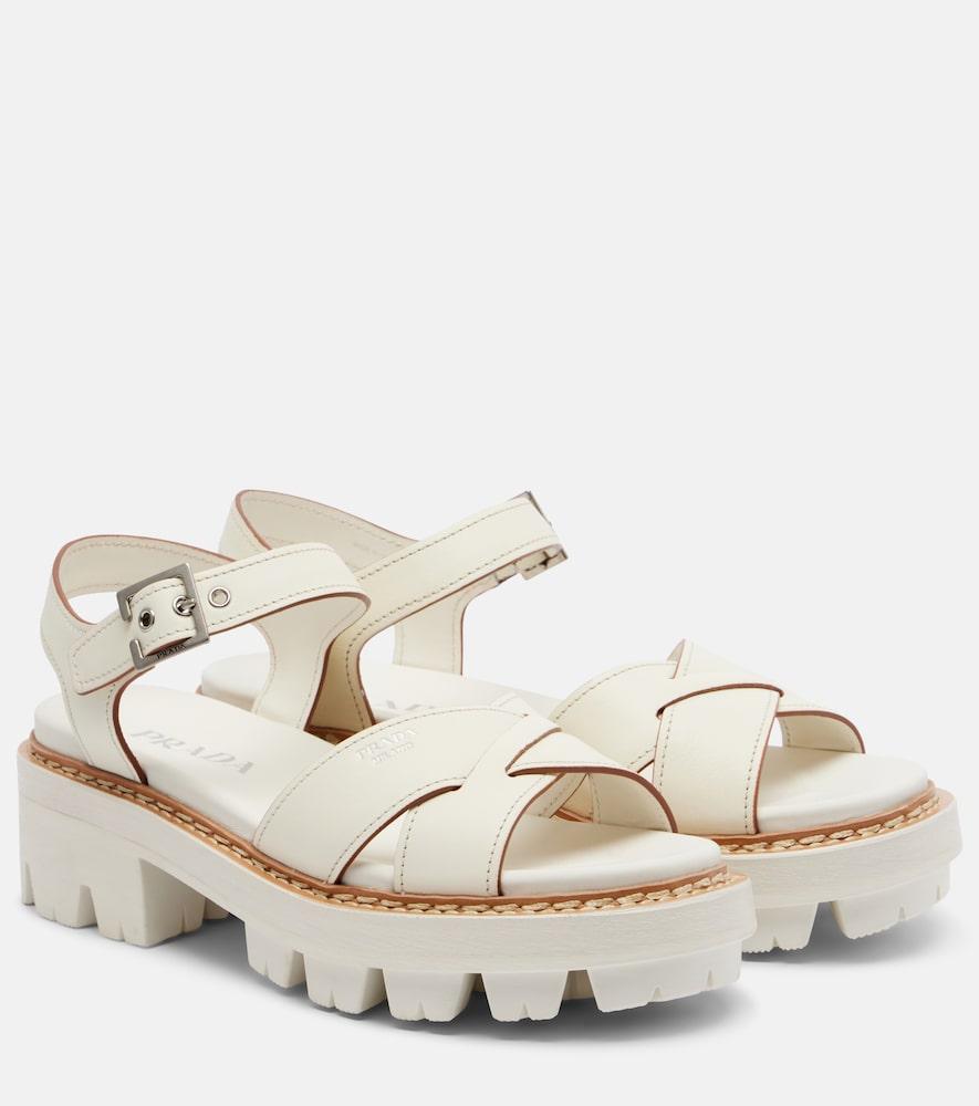 prada leather sandals