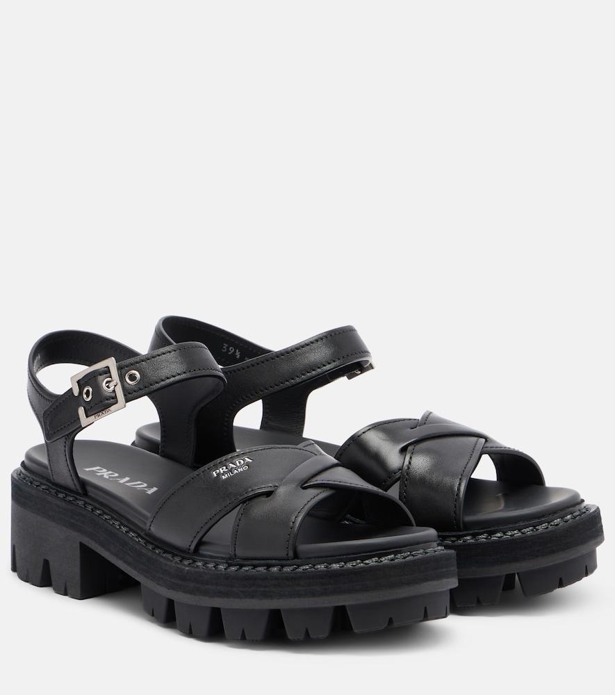 prada leather sandals