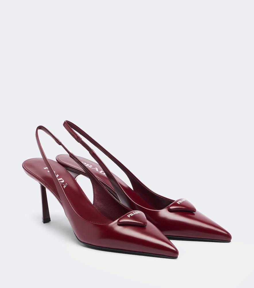 prada leather slingback pumps
