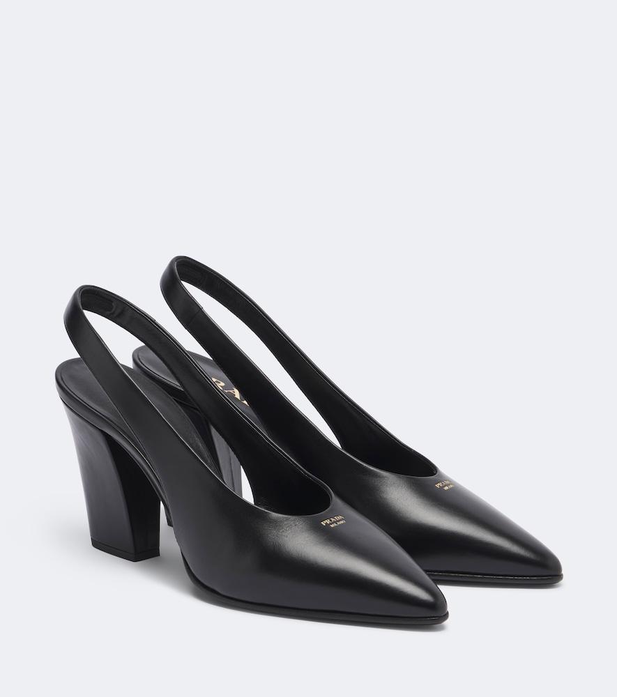 prada leather slingback pumps