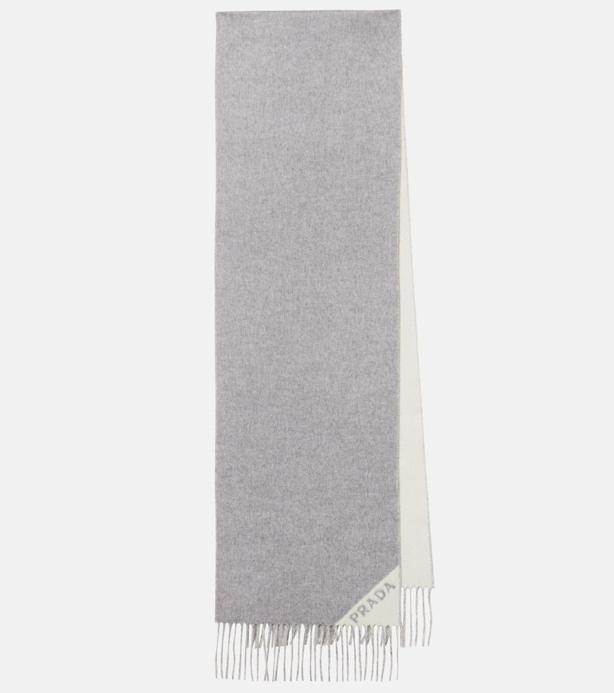 prada logo cashmere scarf