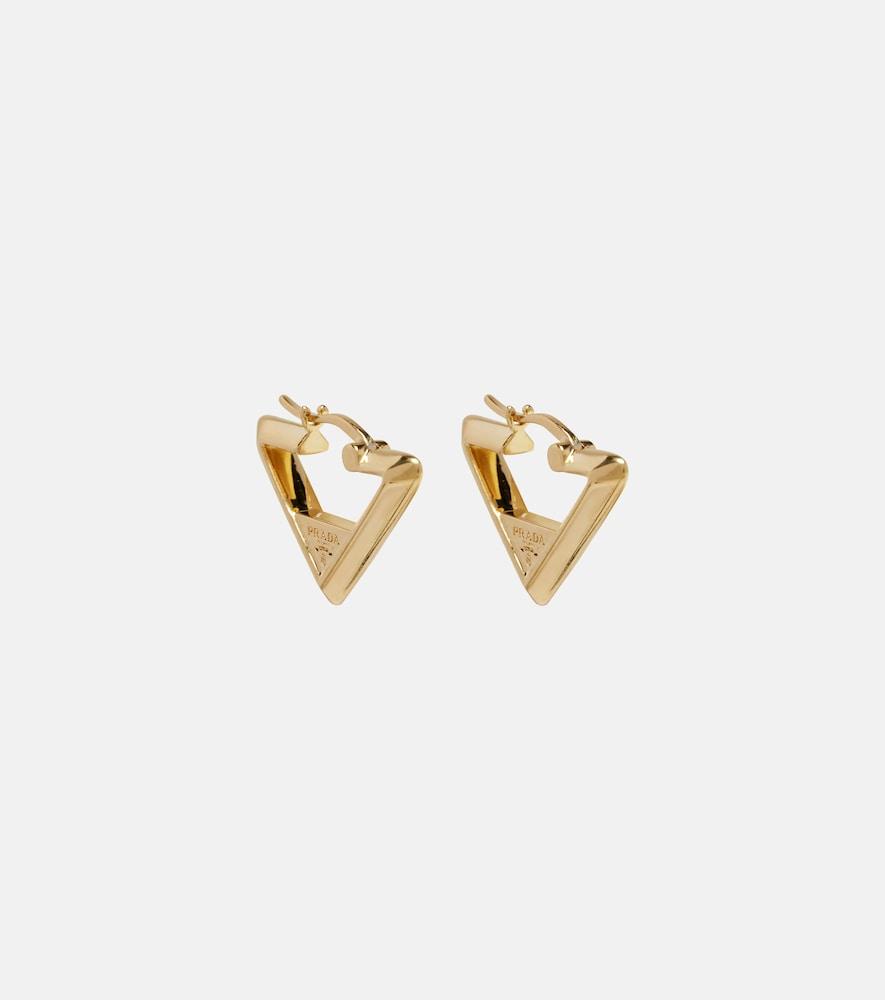 prada logo earrings
