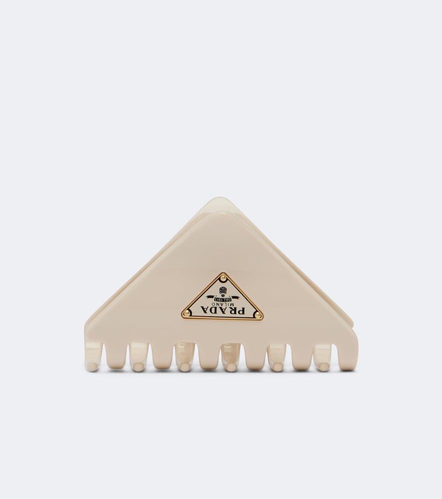 prada logo hair clip