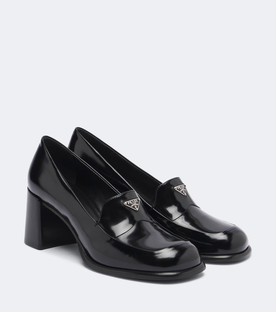 prada patent leather loafer pumps