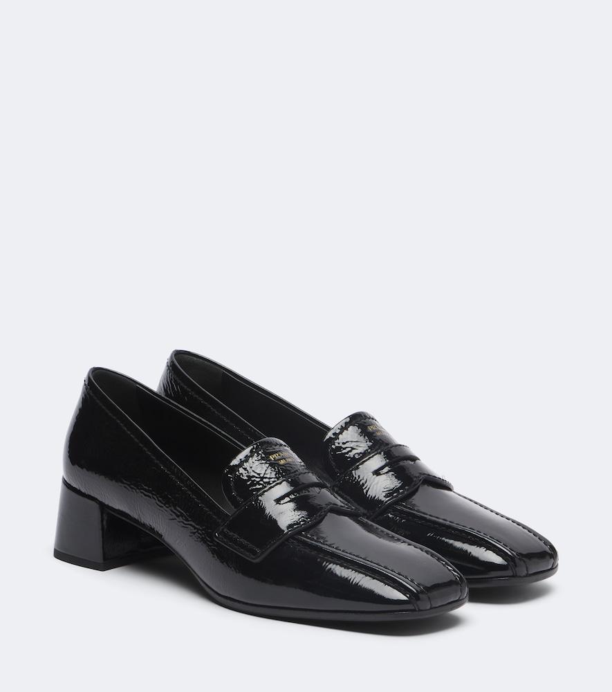 prada patent leather loafer pumps