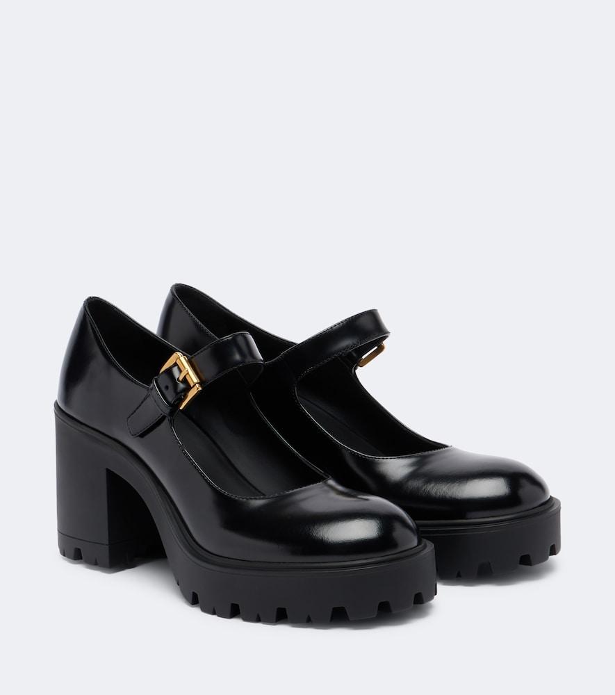 prada patent leather mary jane pumps