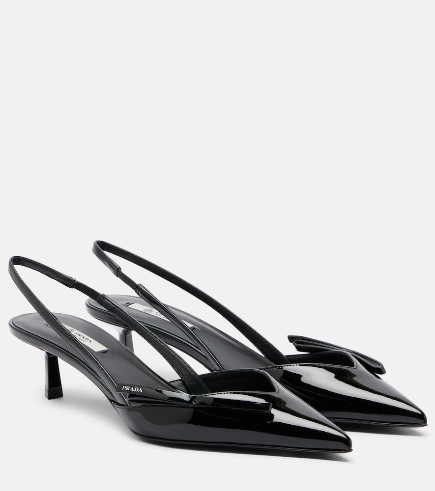 prada patent leather slingback pumps