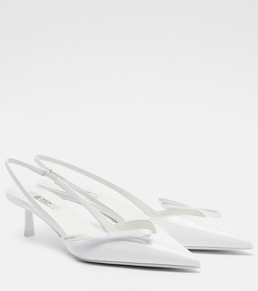 prada patent leather slingback pumps
