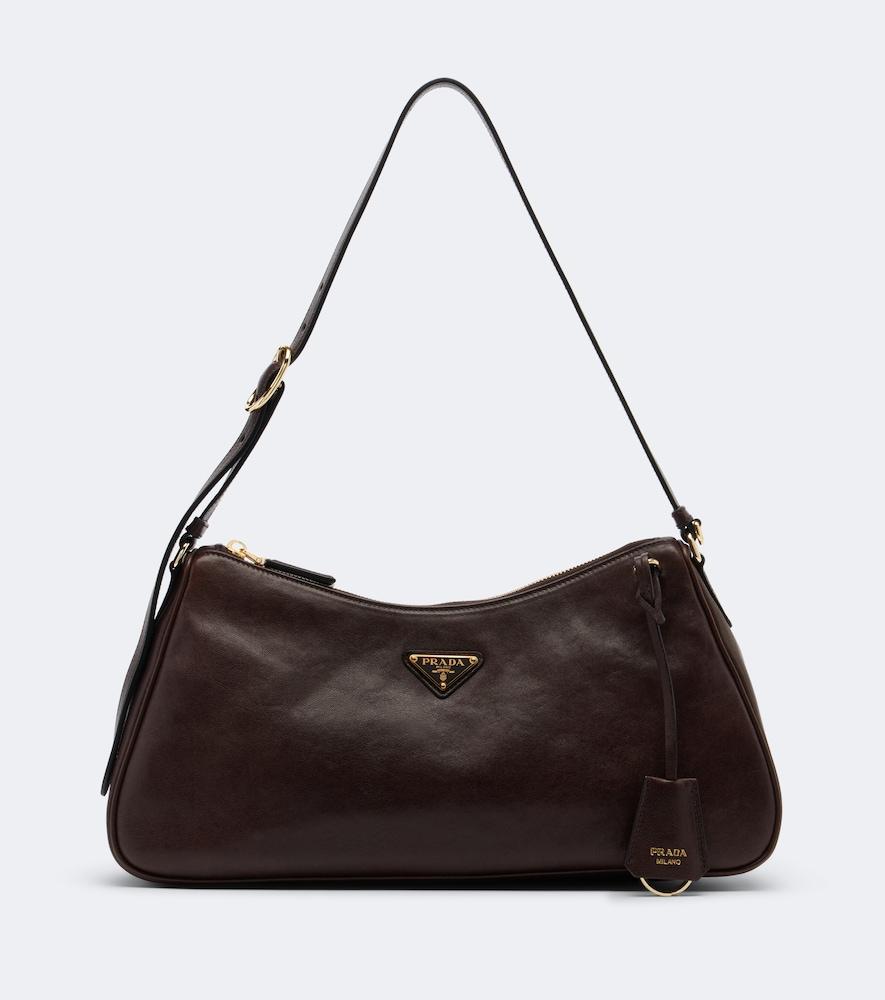 prada prada aimée large leather shoulder bag