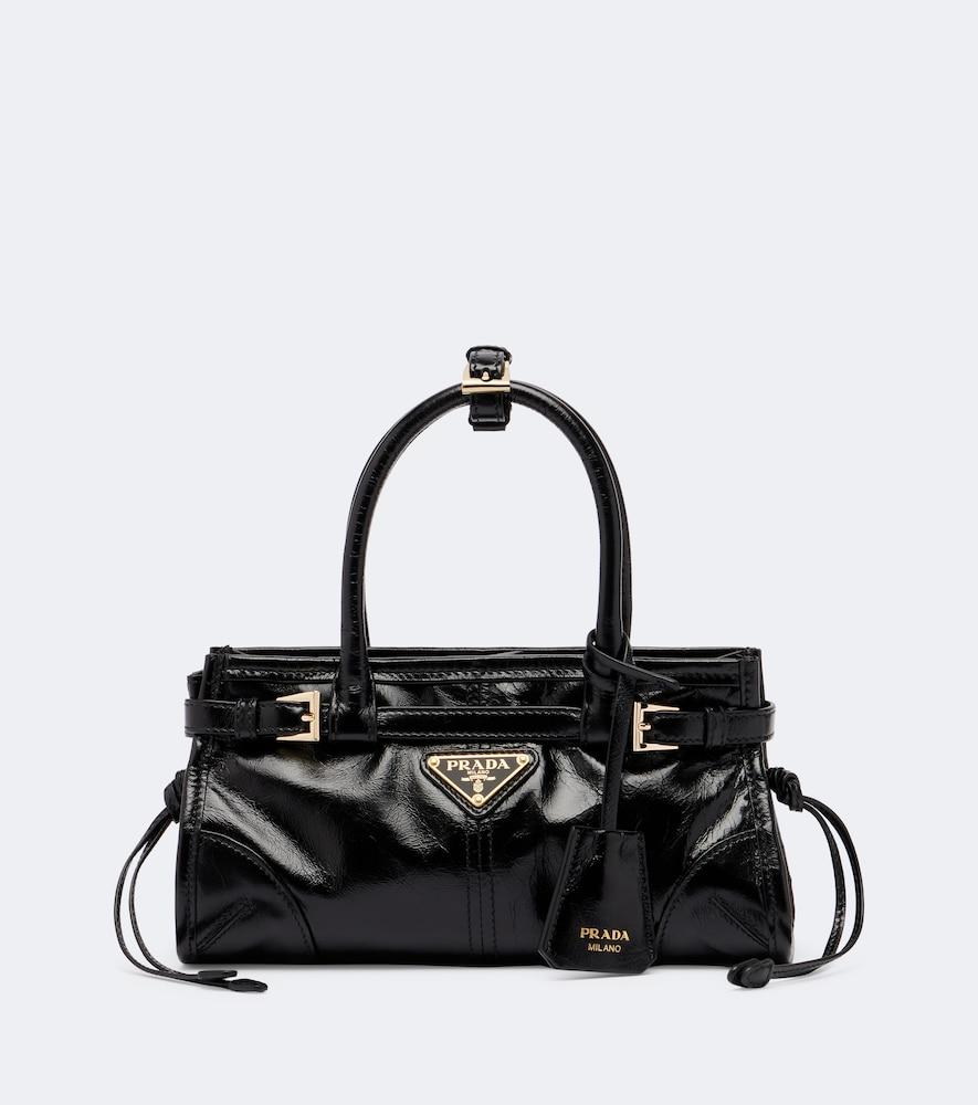 prada prada bonnie mini leather top-handle bag