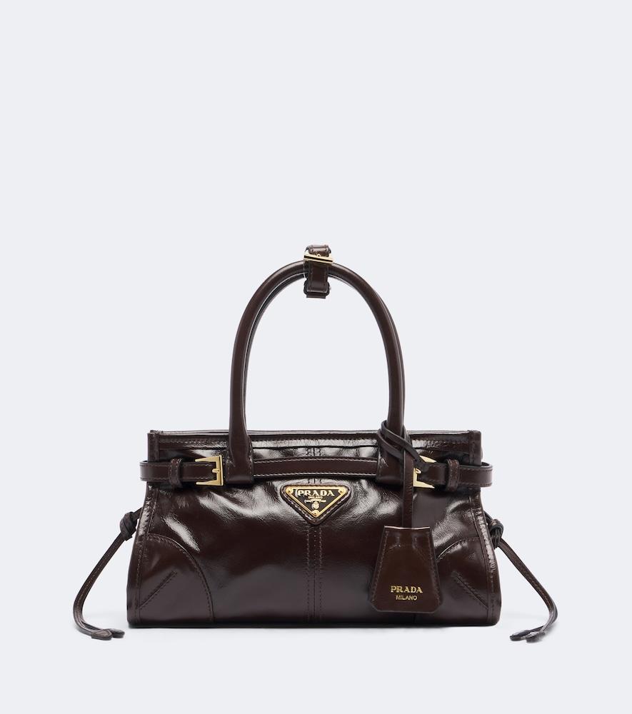 prada prada bonnie mini leather top-handle bag