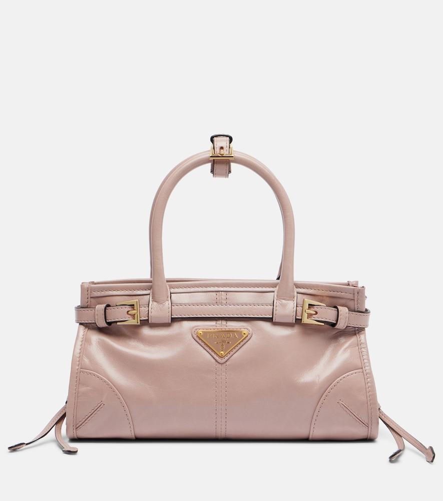 prada prada bonnie mini leather top handle bag