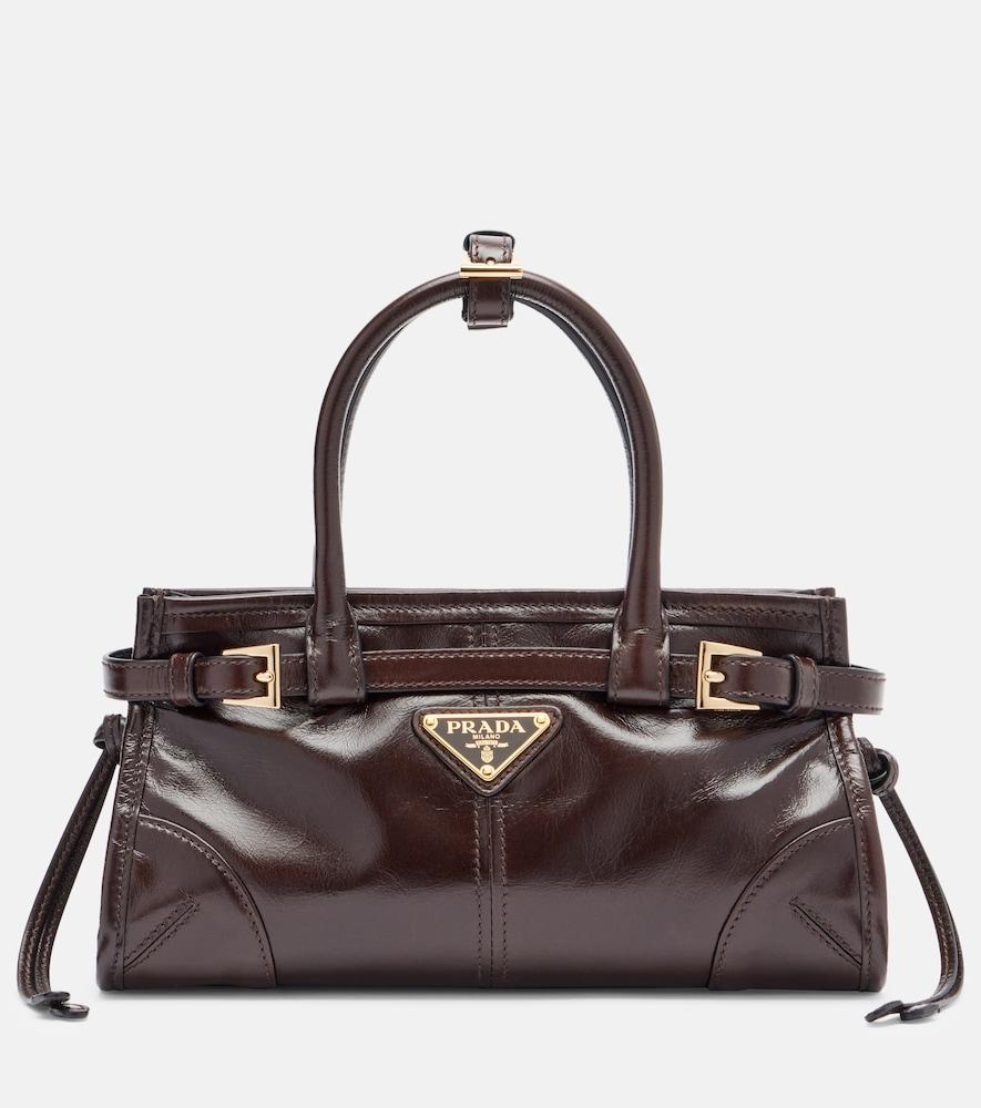 prada prada bonnie mini leather top-handle bag
