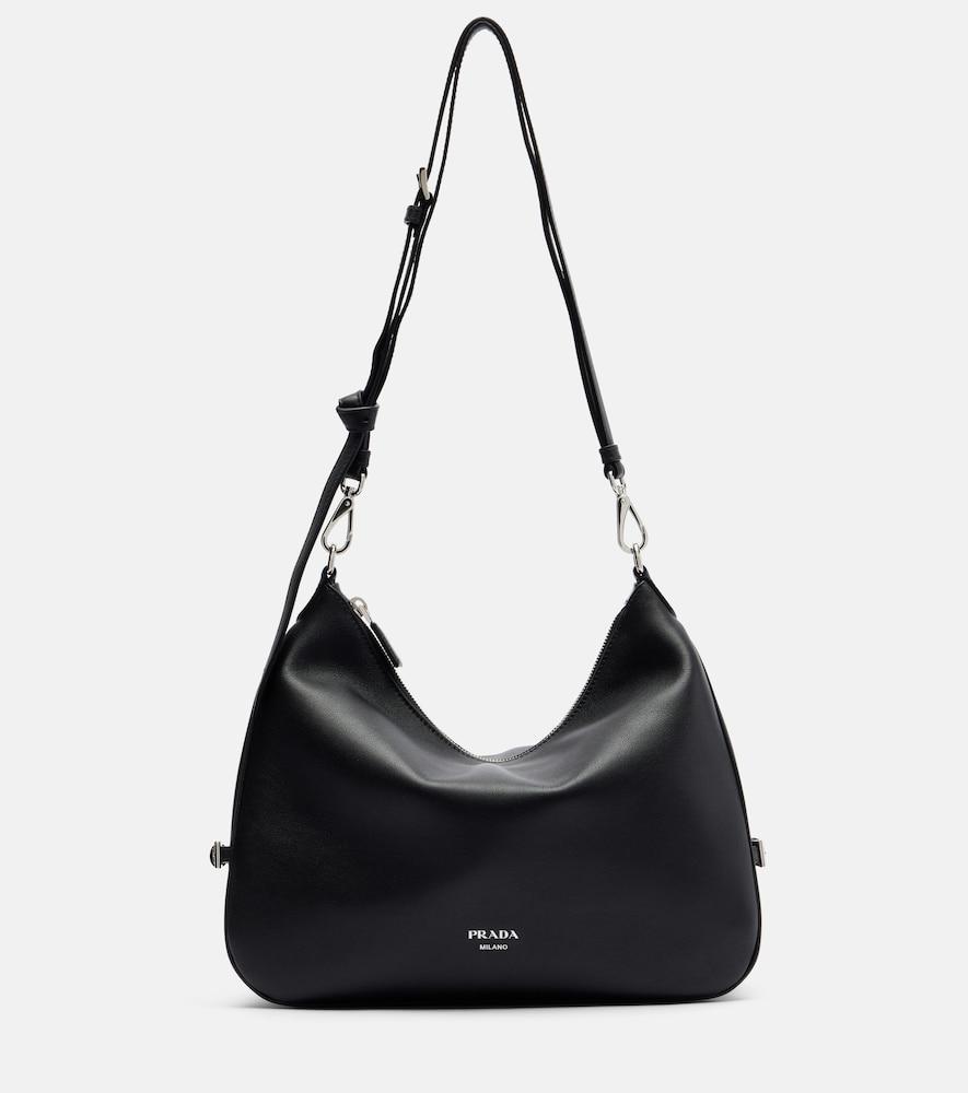 prada prada fold large leather shoulder bag