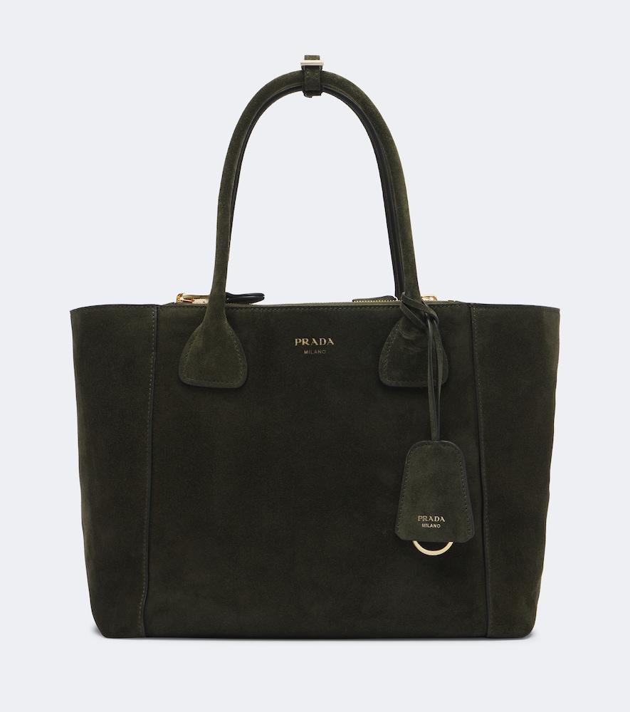 prada prada nova large suede tote bag