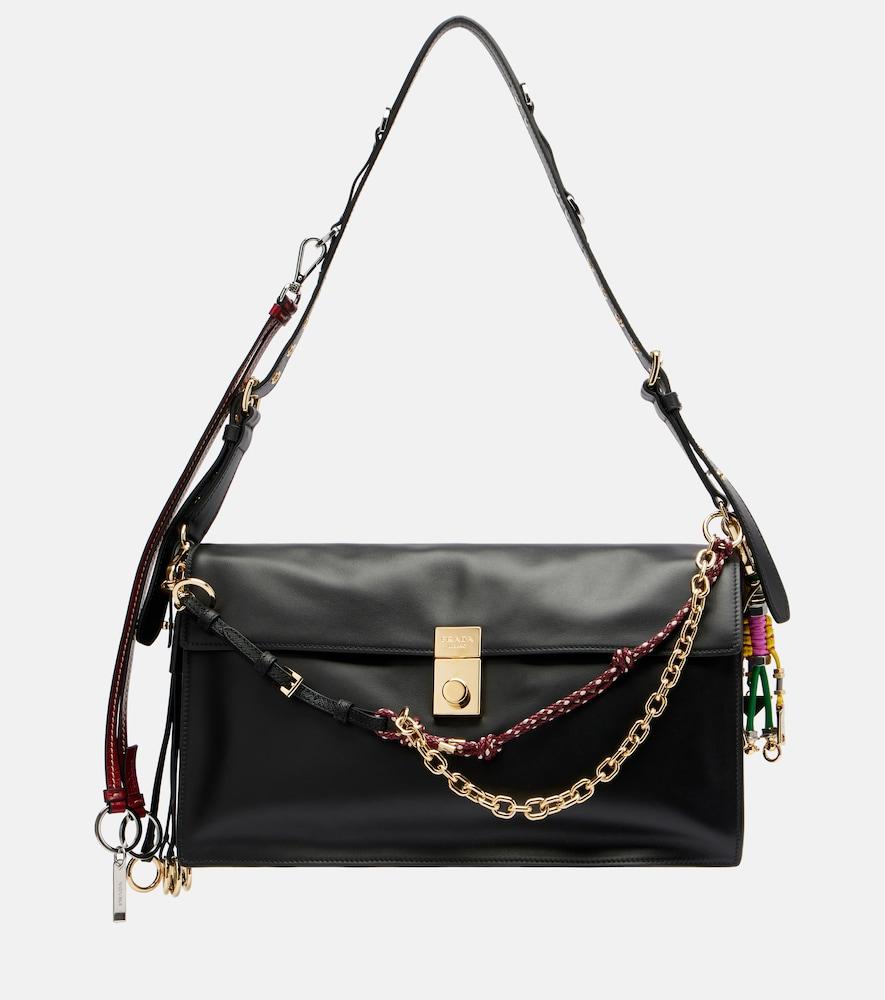 prada prada soft sound large leather shoulder bag