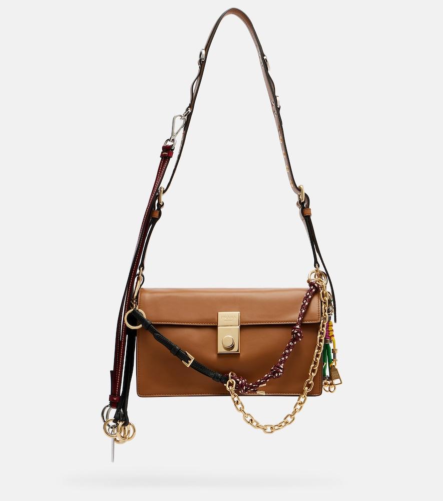 prada prada soft sound small leather shoulder bag