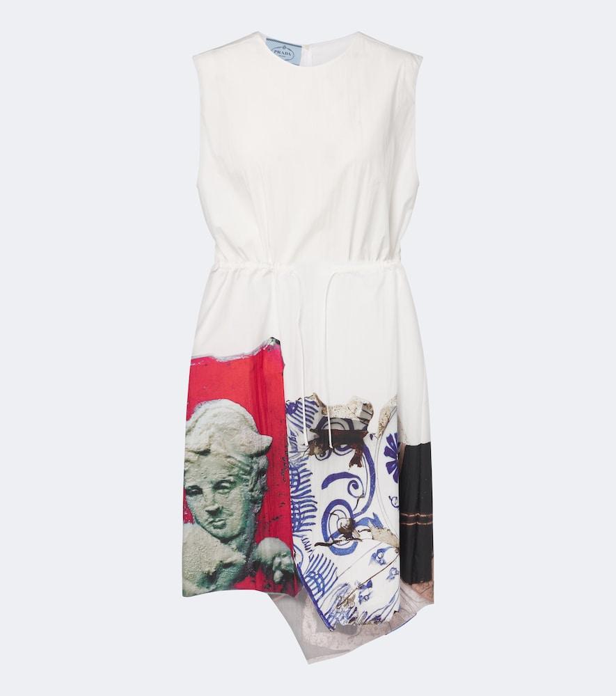 prada printed cotton-blend minidress