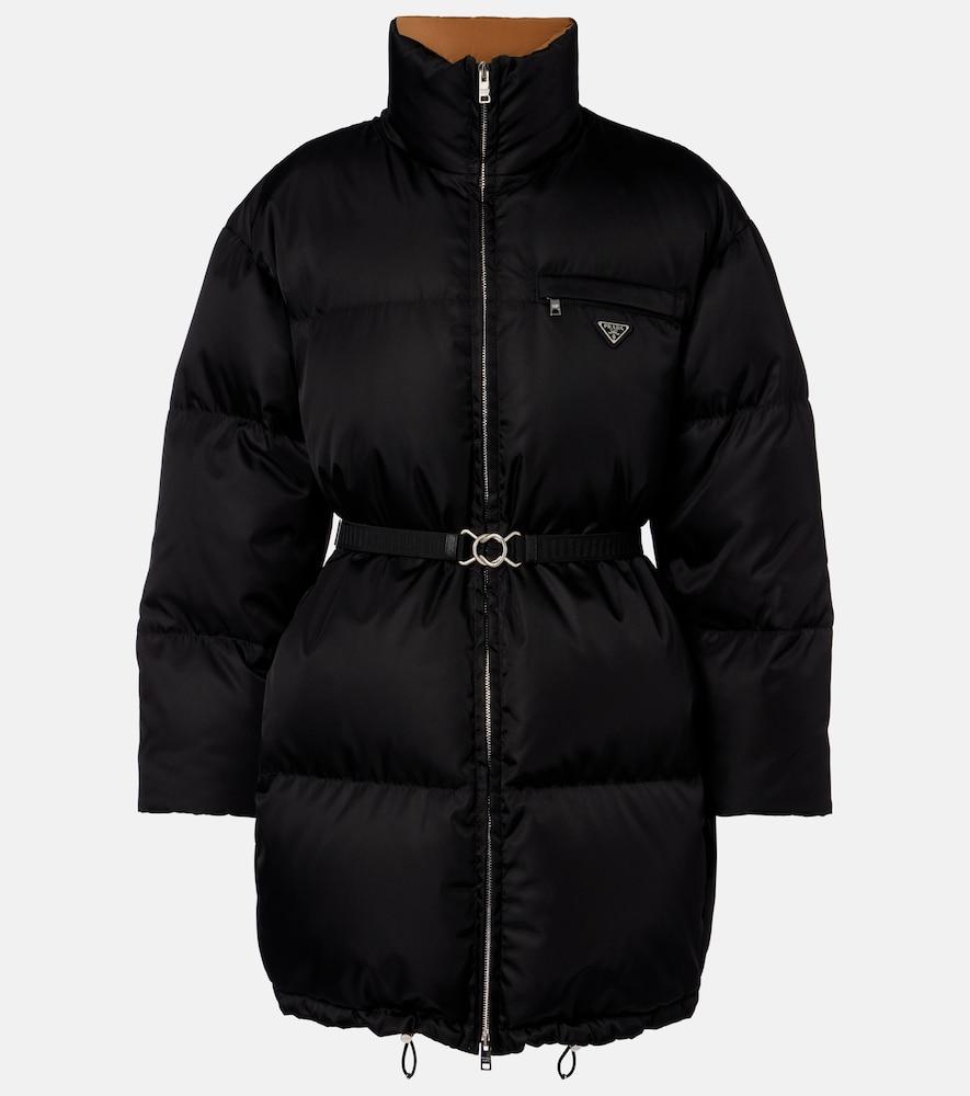 prada re-nylon belted down jacket