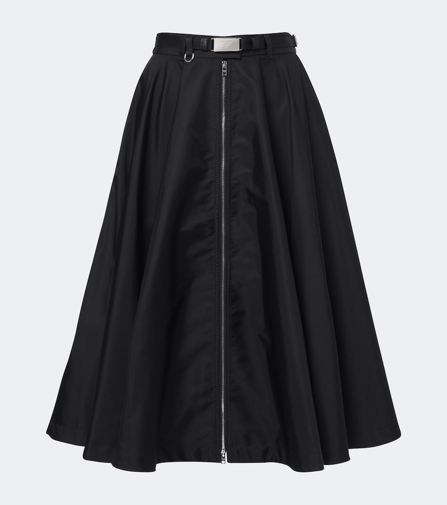 prada re-nylon belted midi skirt