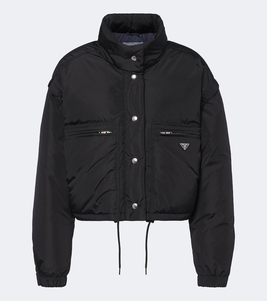 prada re-nylon cropped down jacket