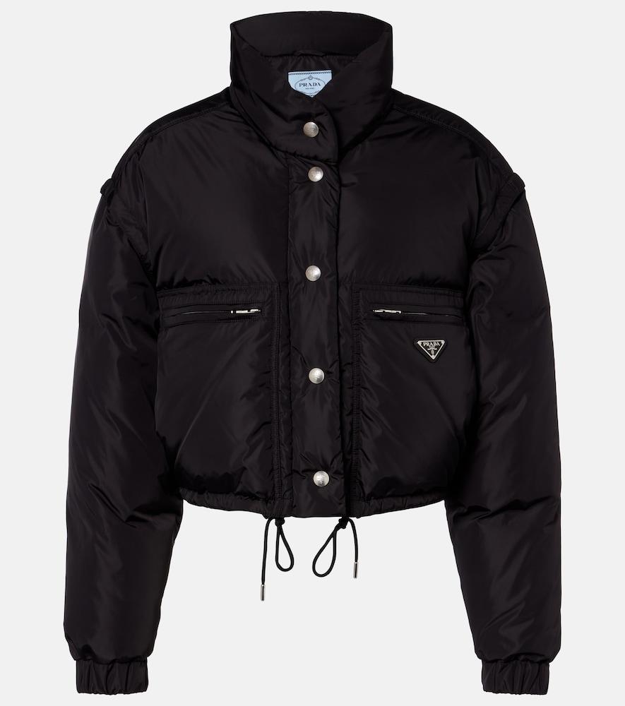 prada re-nylon cropped down jacket