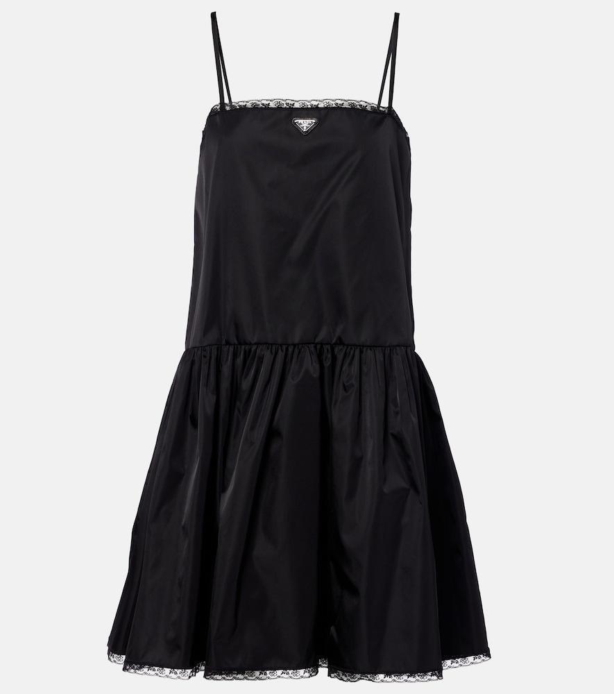 prada re-nylon lace-trimmed minidress