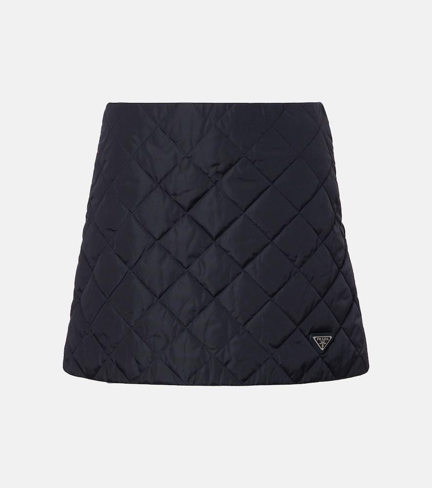 prada re-nylon quilted miniskirt