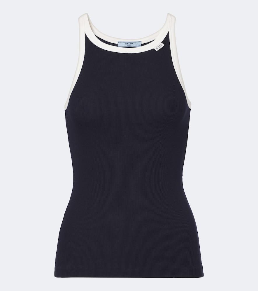 prada ribbed-knit cotton tank top