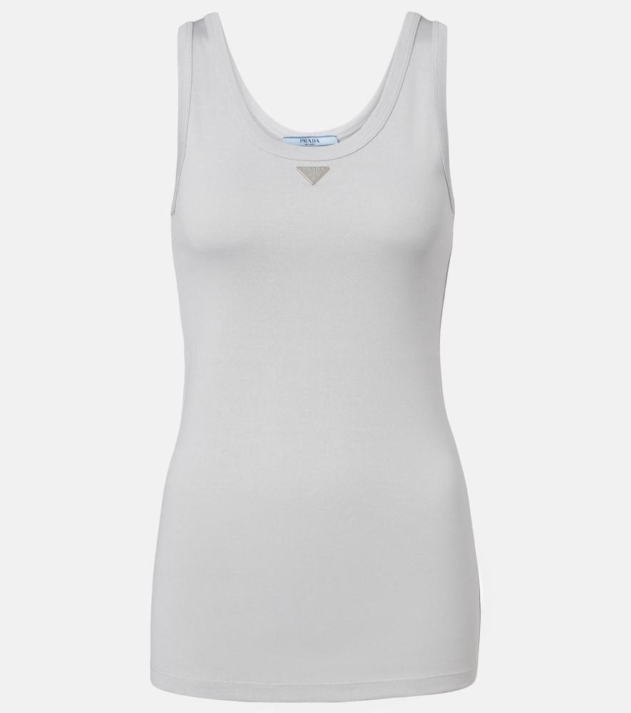 prada ribbed-knit cotton tank top