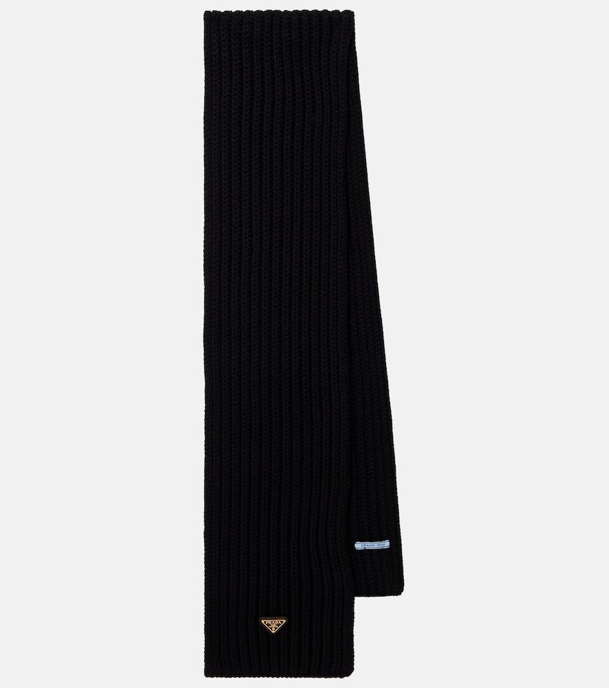 prada ribbed-knit virgin wool scarf