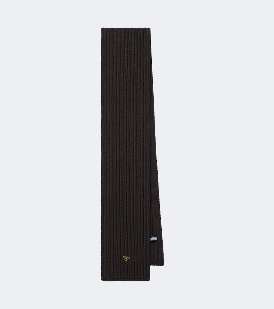 prada ribbed-knit virgin wool scarf