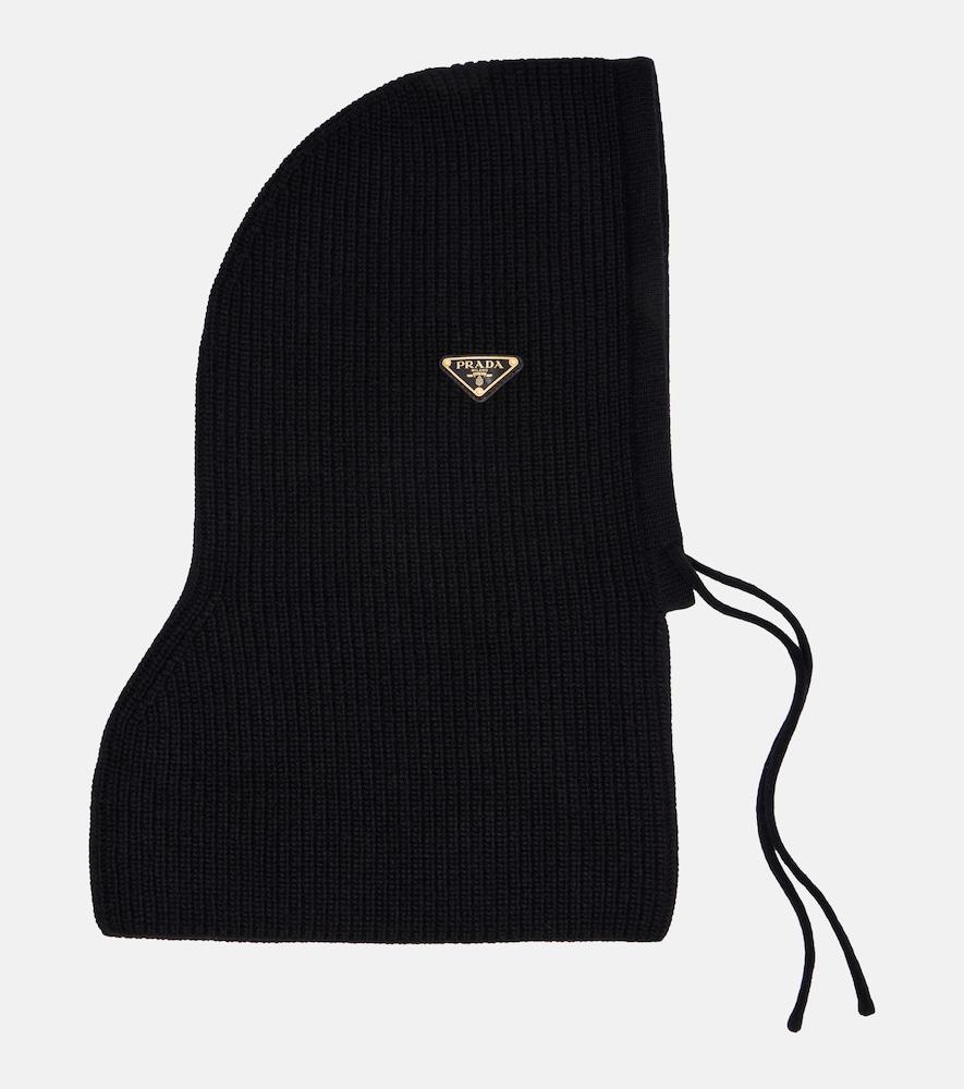 prada ribbed-knit wool and cashmere ski mask