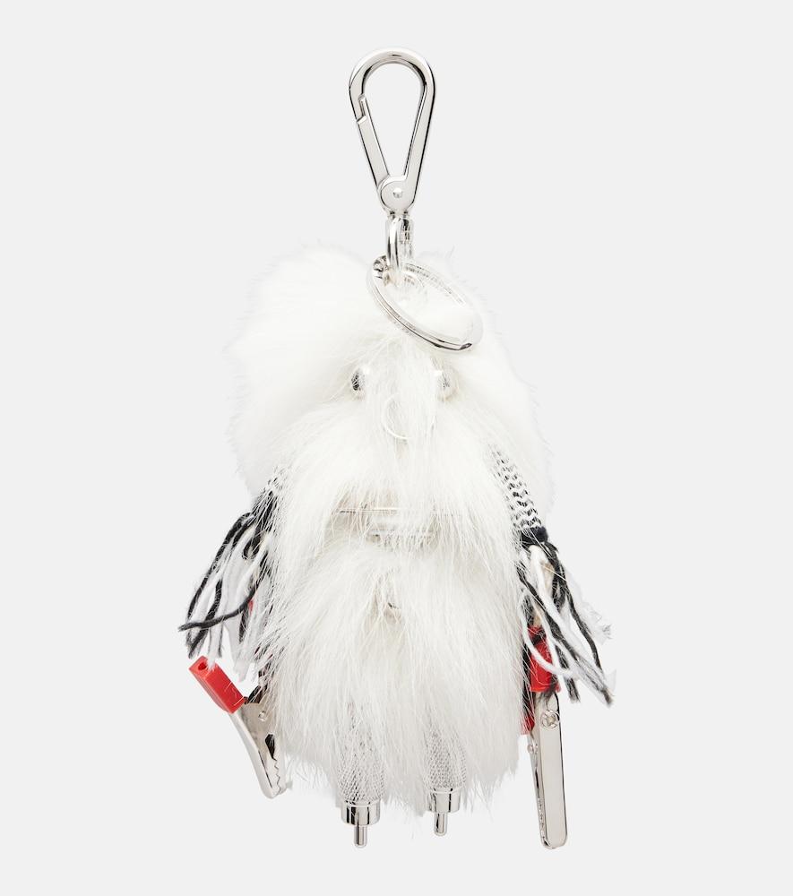 prada rufus stainless steel keychain