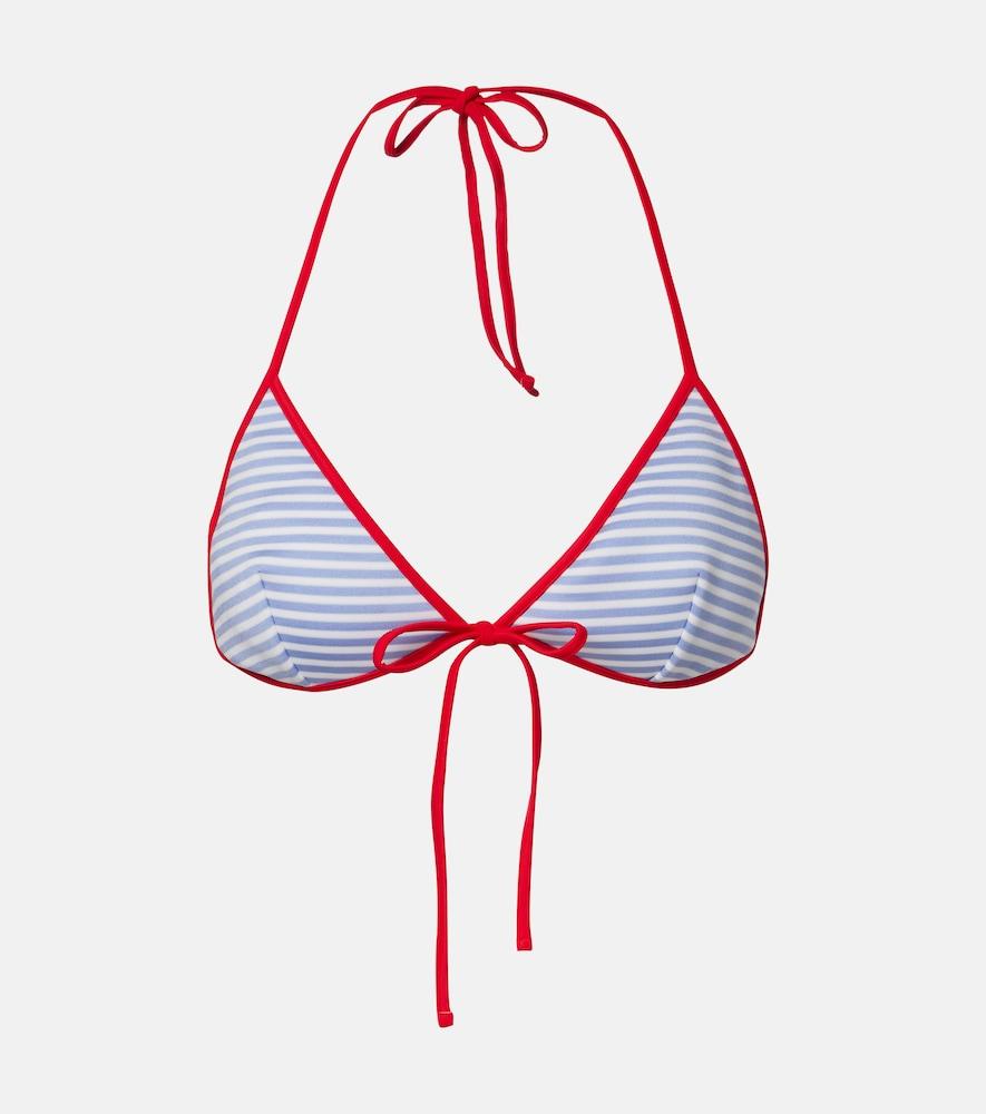 prada striped bikini top