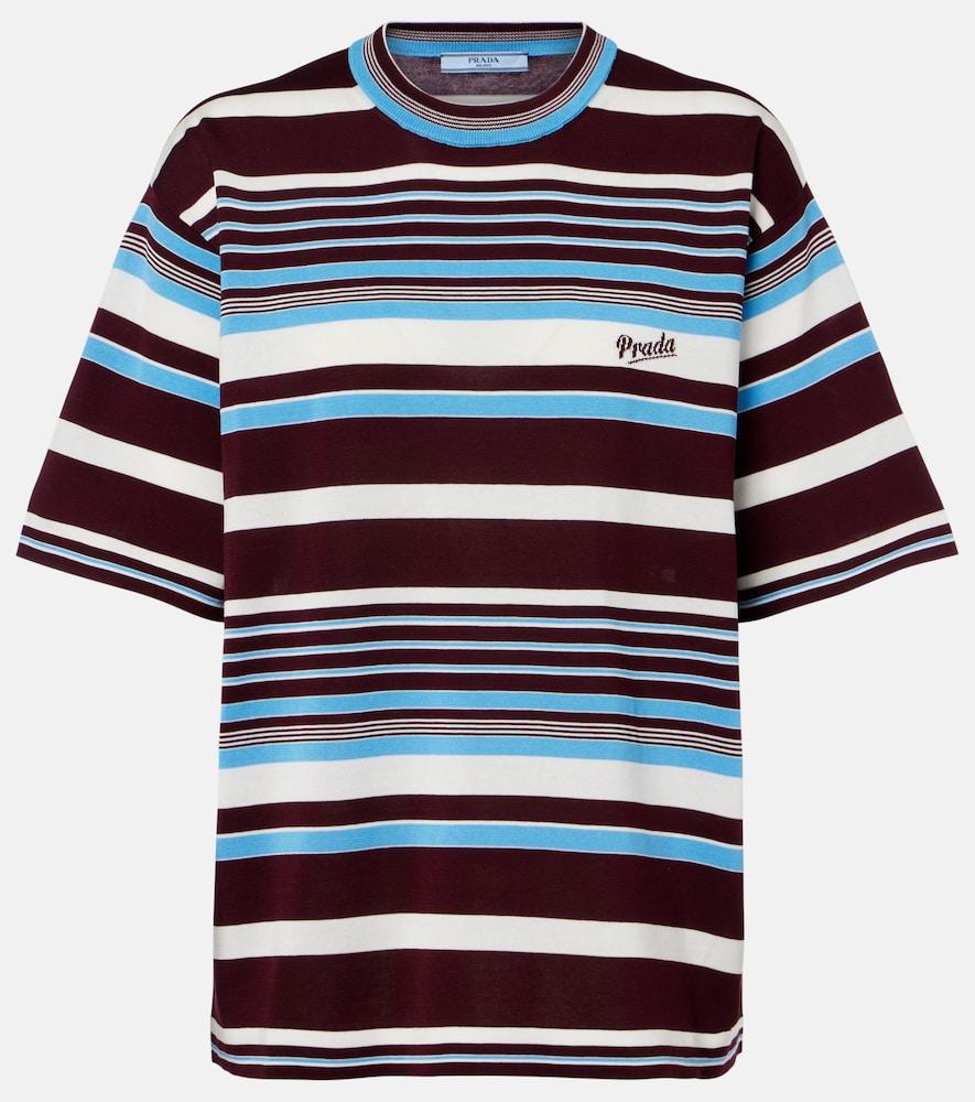 prada striped cotton t-shirt