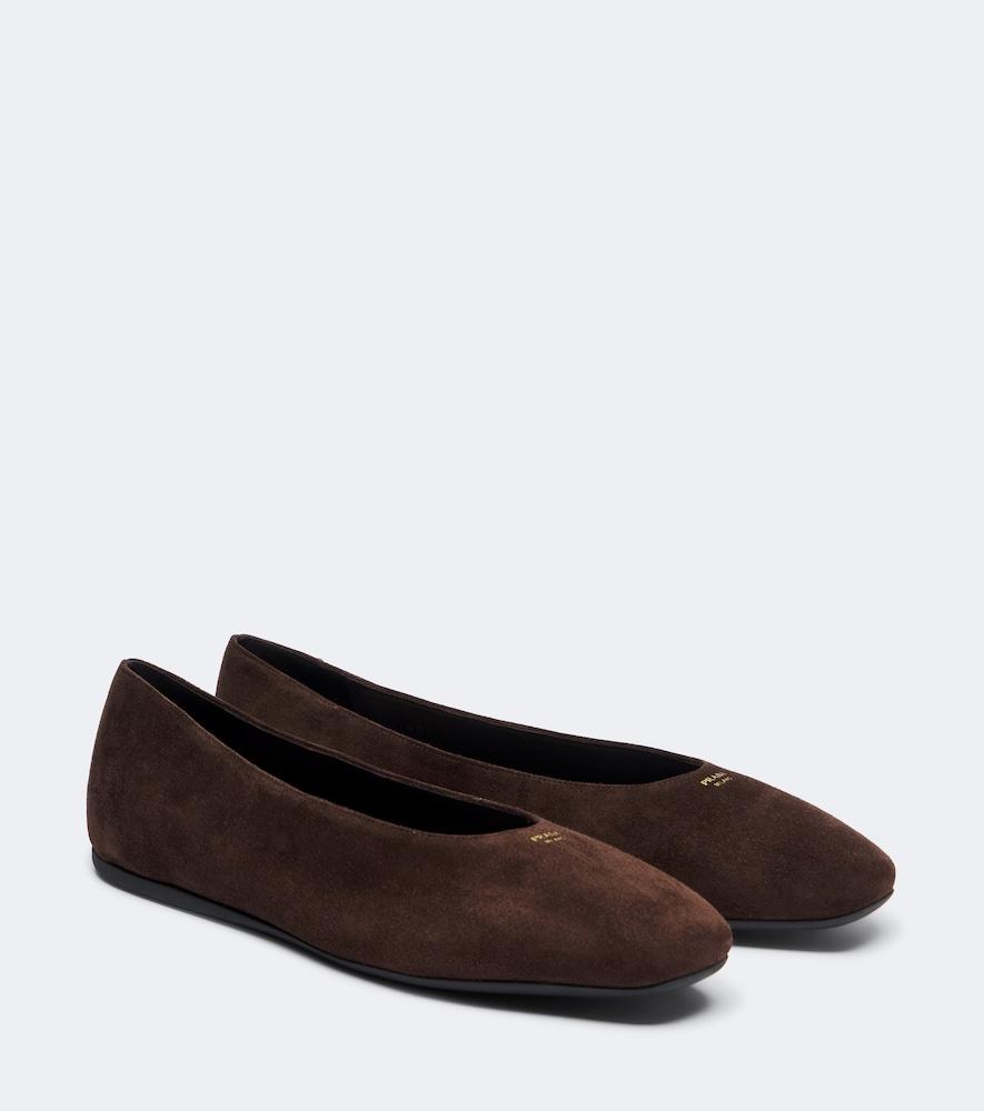 prada suede ballet flats