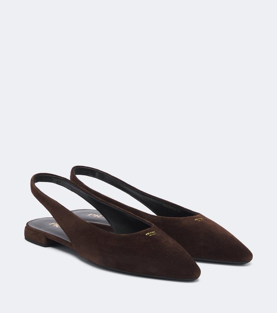 prada suede slingback flats