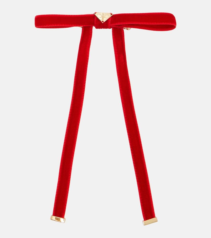 prada velvet hair clip