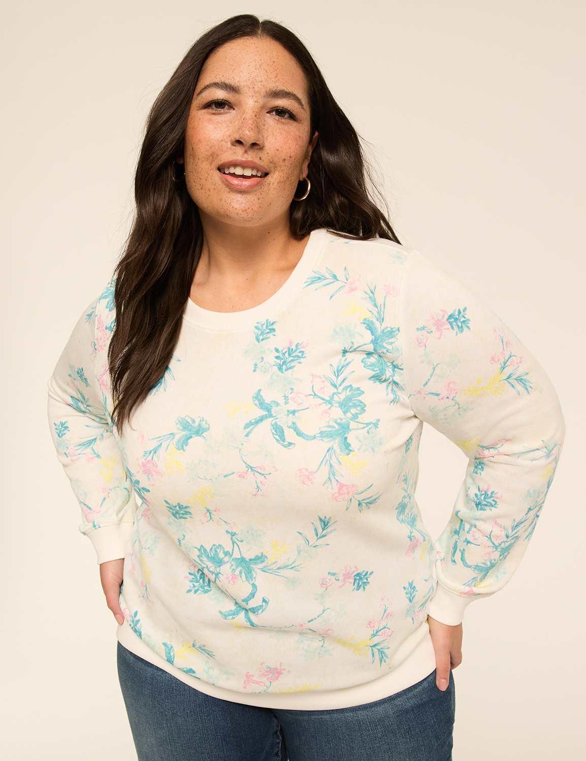 printed long-sleeve crew-neck sweatshirt