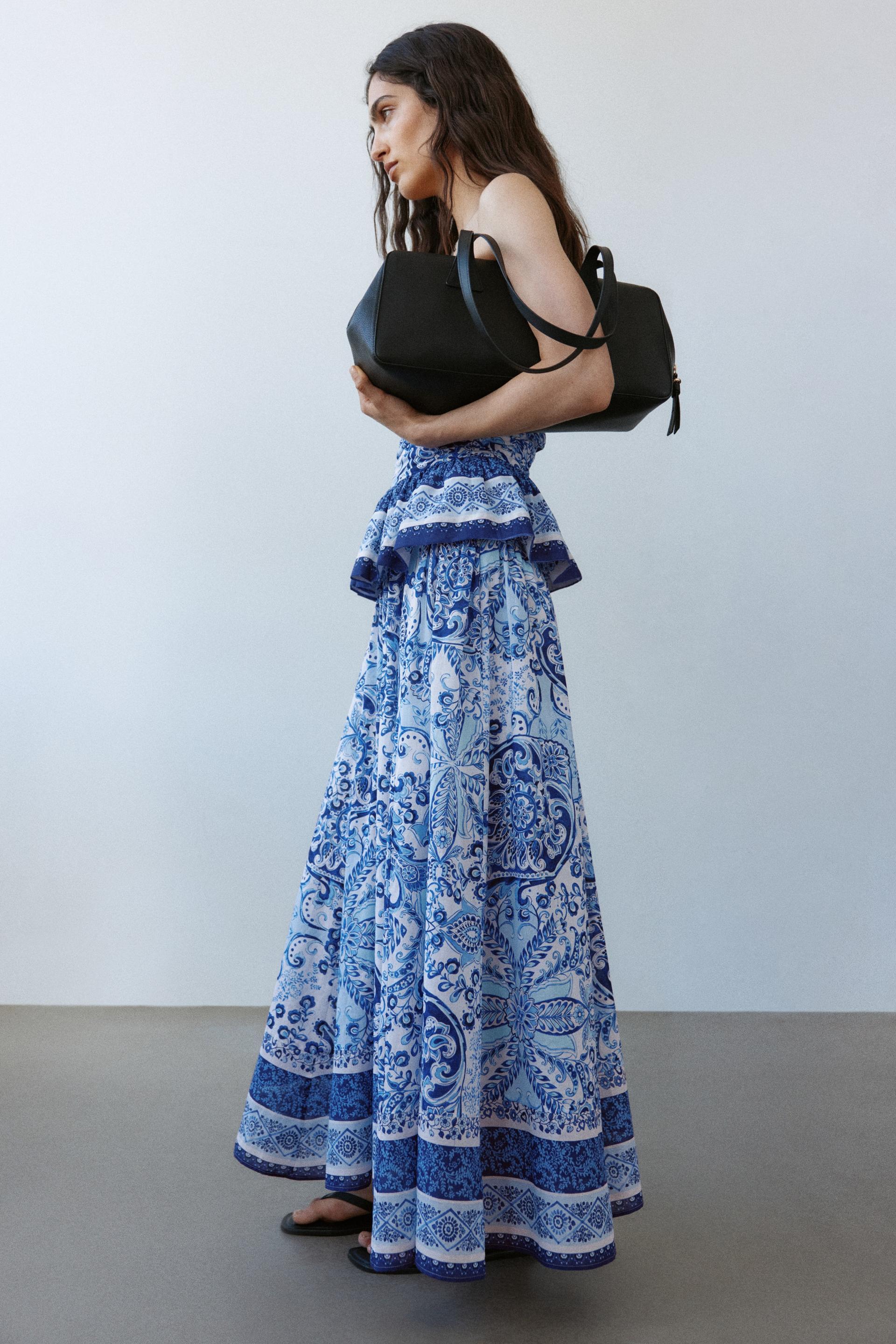 printed maxi skirt