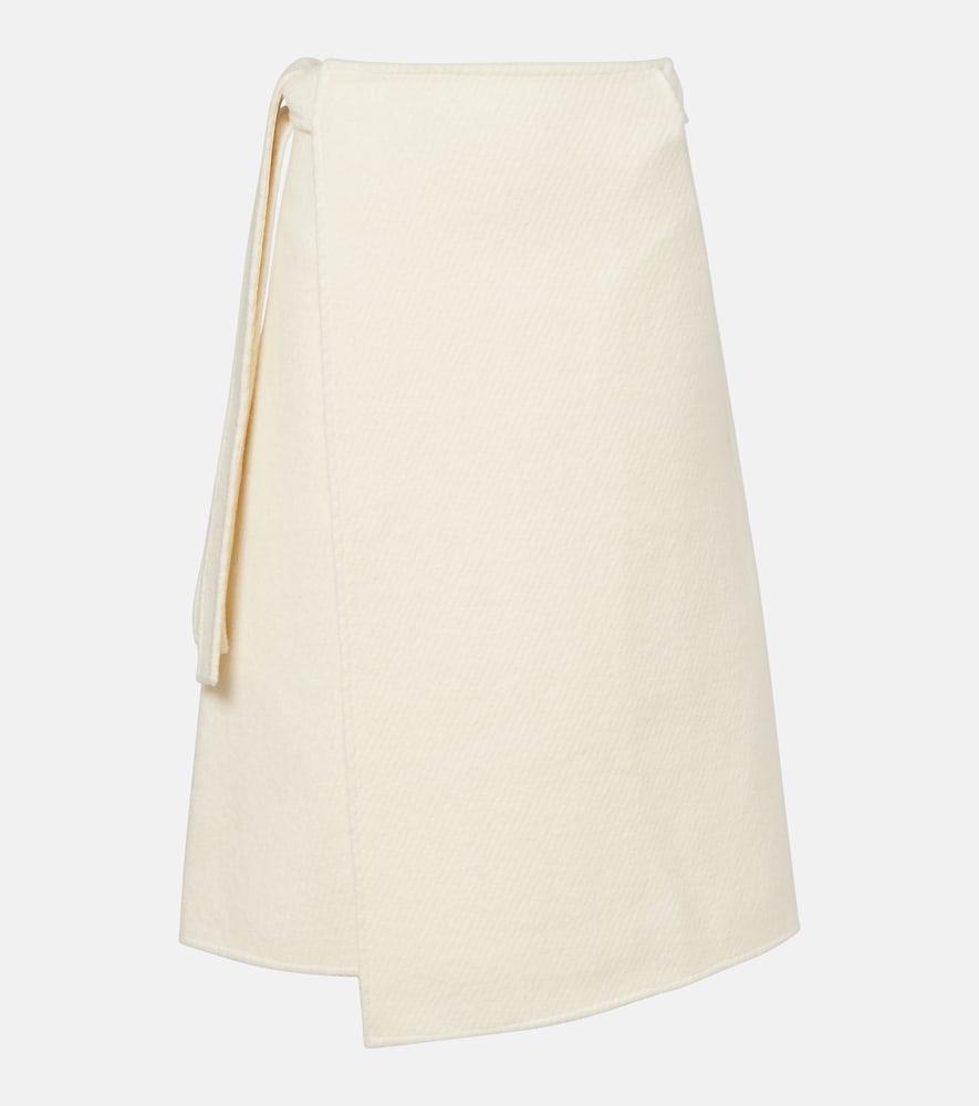 proenza schouler bodhi high-rise wool-blend bouclé wrap skirt