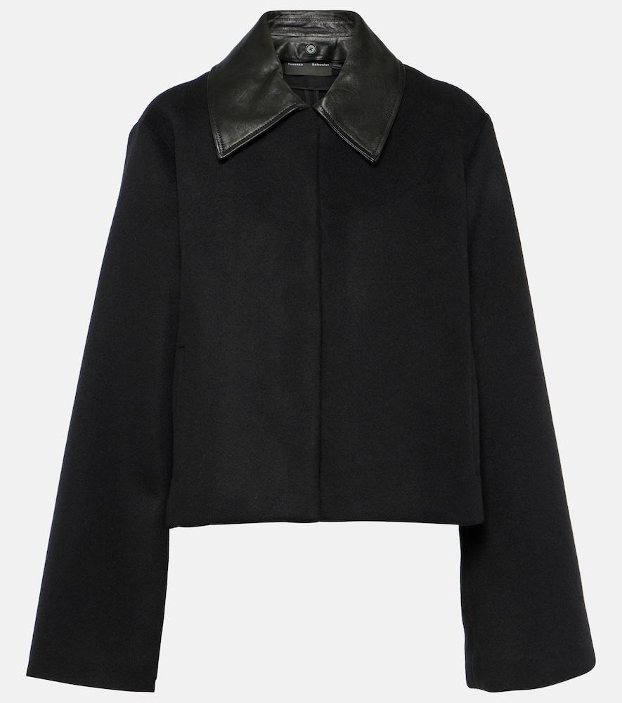 proenza schouler cropped wool-blend jacket