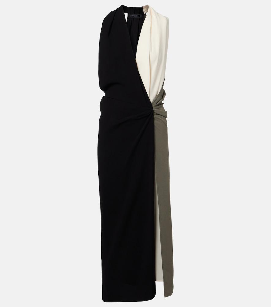 proenza schouler elsa draped crêpe midi dress