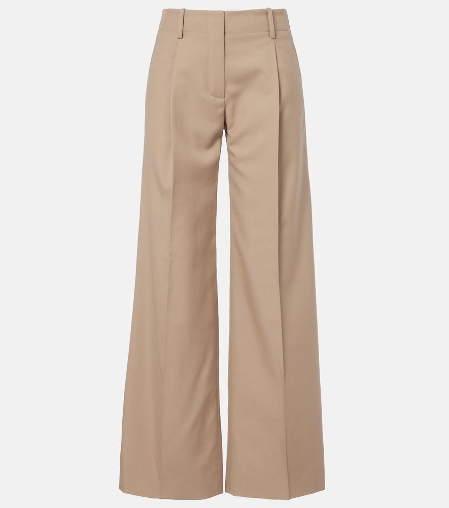 proenza schouler halima wool-blend gabardine wide-leg pants