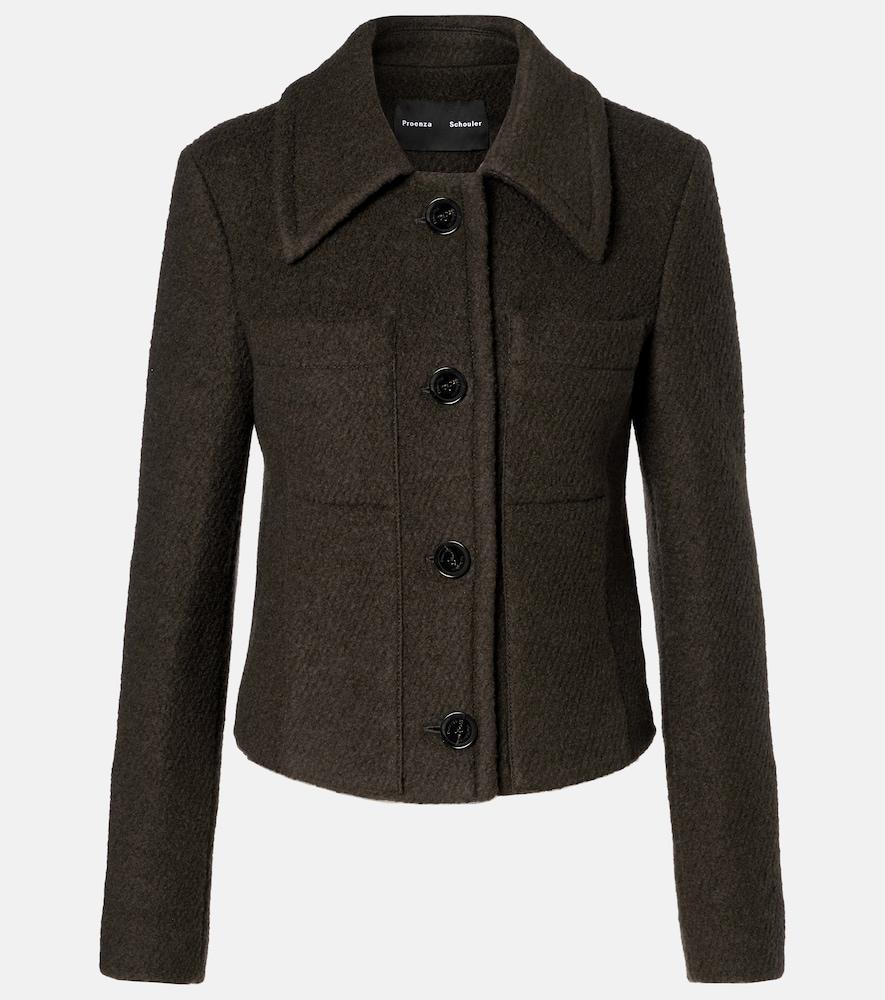 proenza schouler kinsley wool-blend twill bouclé jacket