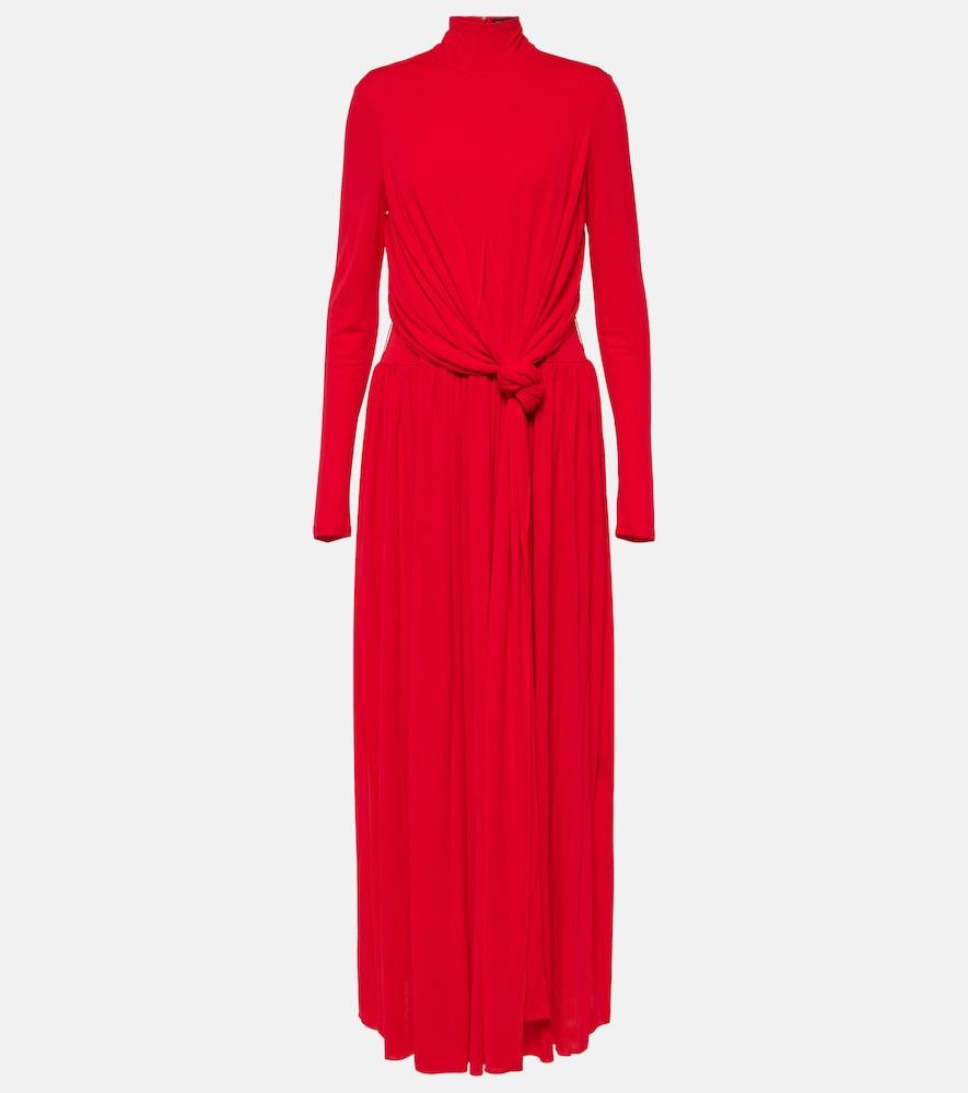 proenza schouler meret draped crêpe jersey maxi dress